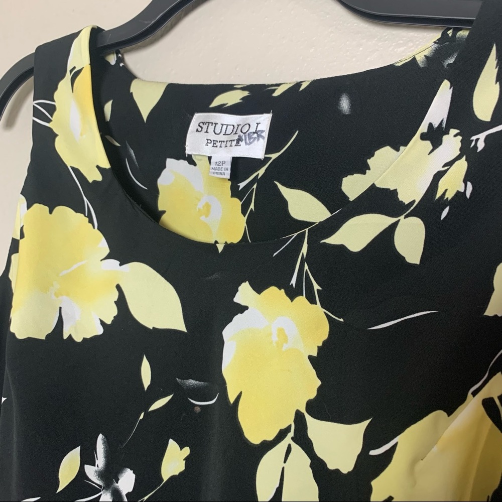 Floral elegant Studio I mid length dress petite - Picture 3 of 4